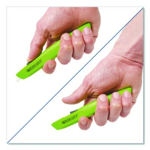 Full-Size Safety Cutter, Abs Handle, Green, 12/Pack