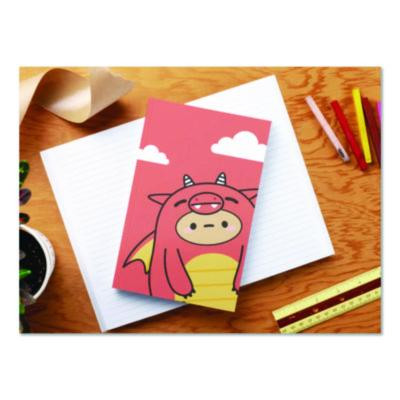 Smoko Tayto Dragon Layflat Notebook, 1-Subject, Medium/College Rule, Orange/Yellow/White Cover, (72) 8 x 5 Sheets