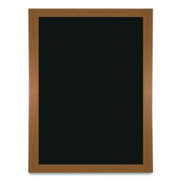 Chalkboard Sign, Black Surface, Brown Frame, 12 x 16