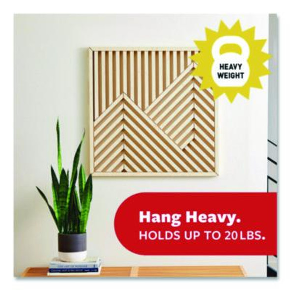 Picture Hanging Strips, X-Large, Removable, Holds Up To 20 Lbs Per 4 Strips, Black, 8 Pairs/Pack