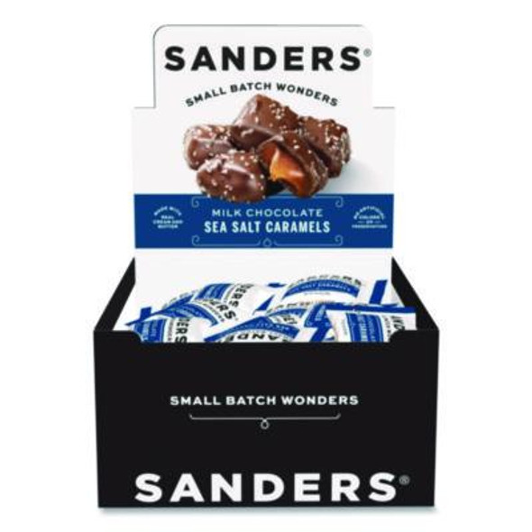 Small Batch Wonders Snack-Size Milk Chocolate Sea Salt Caramels, 0.5 Oz Individually Wrapped, 48/Box