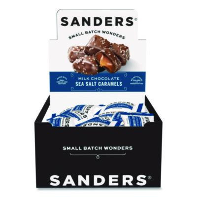 Small Batch Wonders Snack-Size Milk Chocolate Sea Salt Caramels, 0.5 Oz Individually Wrapped, 48/Box