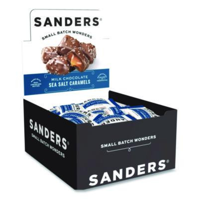 Small Batch Wonders Snack-Size Milk Chocolate Sea Salt Caramels, 0.5 Oz Individually Wrapped, 48/Box