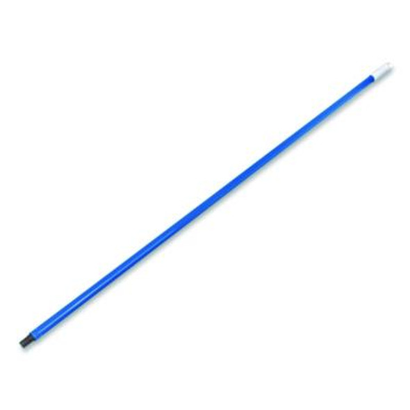 Plastic Coated Metal Handle, 0.85" Dia x 48", Blue, 12/Carton