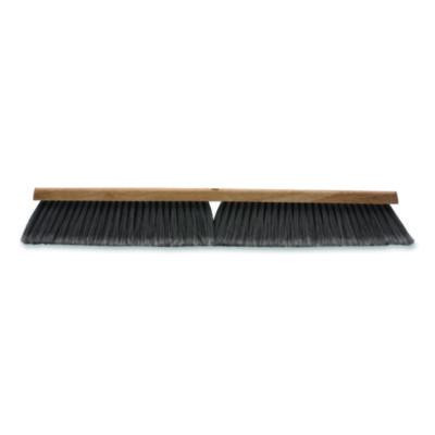 Flagged Floor Sweep, 3" Gray Flagged Filament Bristles, 24" Brush, 12/Carton
