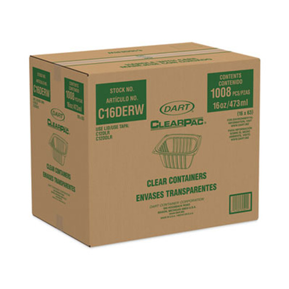 Clearpac Plas Cntnr 16Oz  Cle 16/63