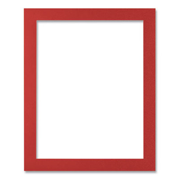 Self-Adhesive Sign Holders, 8.5 x 11 Insert, Clear With Red Border Frame, 2/Pack