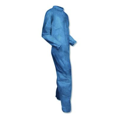 A65 Zipper Front Flame Resistant Coveralls, 4X-Large, Blue, 21/Carton