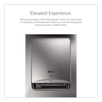 Icon Automatic Roll Towel Recessed Dispenser Housing With Trim Panel, 22 x 6.52 x 17.64, Stainless Steel