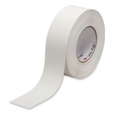 Slip-Resistant Fine Resilient Tapes And Treads, 4" x 60 Ft, White
