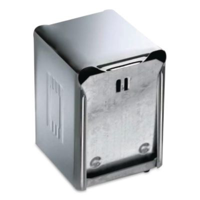 Venue Classic Tabletop Napkin Dispenser, 4.5 x 4.5 x 6, Stainless Steel, 12/Carton