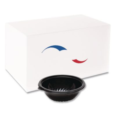 Pack n' Serve Serving Bowl, 48 Oz, 9" Diameter, Black, Plastic, 50/Carton