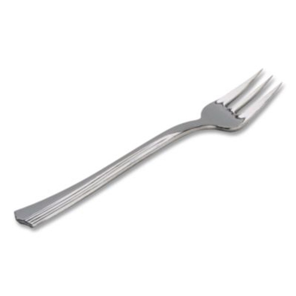 Petite Tasting Fork, Polystyrene, Silver, 400/Carton