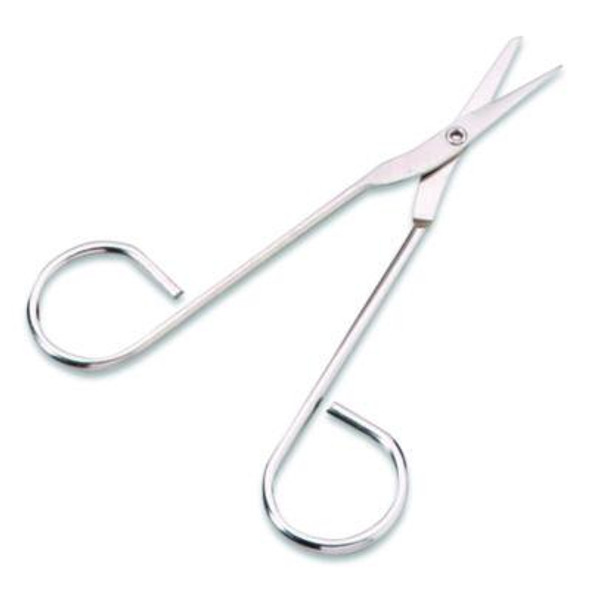 First Aid Scissors, 4.5" Long, Straight Nickel Handle