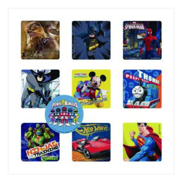 Cars, Trucks And Heroes Sticker Sampler Pack, Randomly Assorted Illustrations And Colors, 1,000/Box