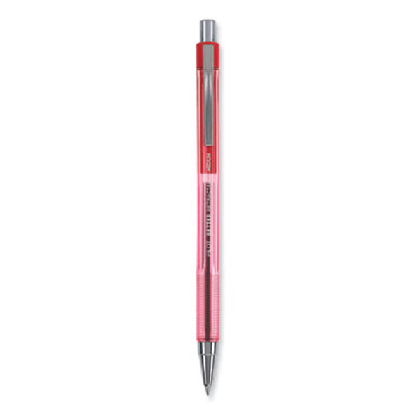 Better Ballpoint Pen, Retractable, Medium 1 Mm, Red Ink, Translucent Red Barrel, Dozen