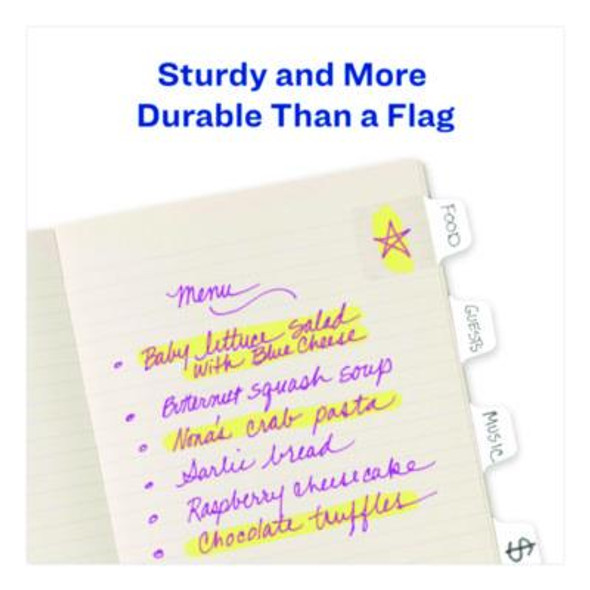 Ultra Tabs Repositionable Tabs, 1/10-Cut, 1" Wide, White, 40/Pack