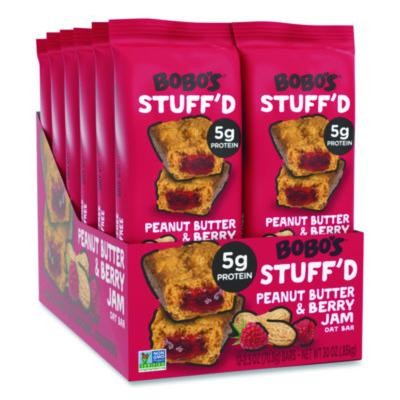 Stuff'd Gluten-Free Peanut Butter And Berry Jam Oat Bar, 2.5 Oz Bar, 12/Box