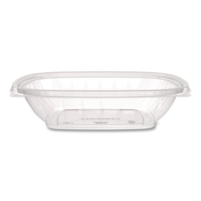 Square Plastic Bowls, 32 Oz, 5 x 5 x 1.49, Clear, Plastic, 63 Bowls/Sleeve, 4 Sleeves/Carton