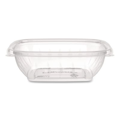 Square Plastic Bowls, 8 Oz, 8.5 x 8.5 x 1.51, Clear, Plastic, 63 Bowls/Sleeve, 8 Sleeves/Carton