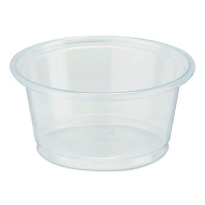 Plastic Souffle/Portion Cups, 2 Oz, Clear, 200/Sleeve, 12 Sleeves/Carton