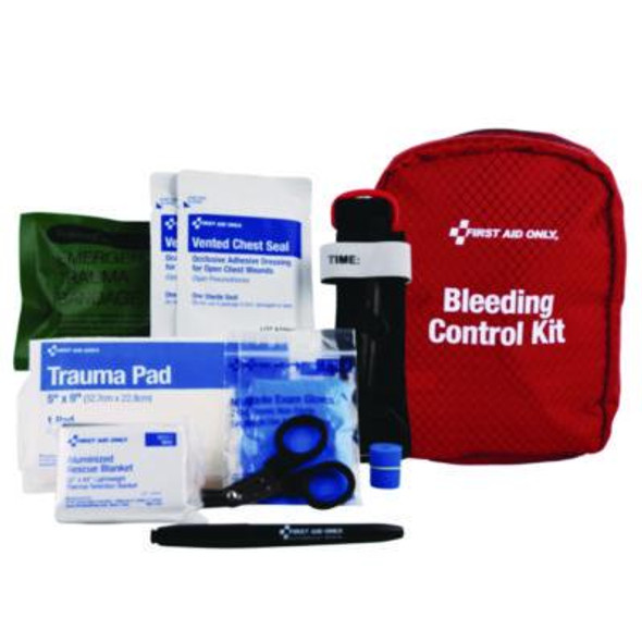 Right Response Bleeding Control Kit For Limb And Chest Wounds, 16 Pieces, Fabric Pouch