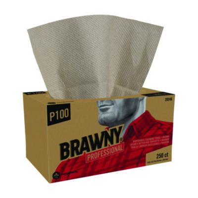 All Purpose Wipers, 1-Ply, 9 x 10.25, Brown, 250 Wipers/Box, 24 Boxes/Carton