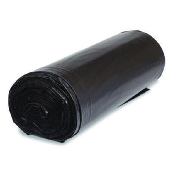 Low-Density Commercial Can Liners, 33 Gal, 1.5 Mil, 33" x 39", Black, Interleaved Roll, 20 Bags/Roll, 5 Rolls/Carton