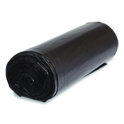 Low-Density Commercial Can Liners, 33 Gal, 1.5 Mil, 33" x 39", Black, Interleaved Roll, 20 Bags/Roll, 5 Rolls/Carton