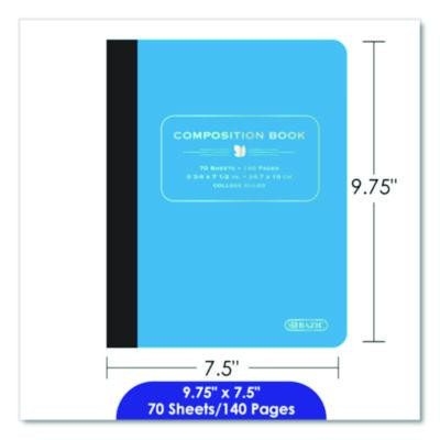 Poly Cover Composition Books, Medium/College Rule, Randomly Assorted Cover Color, (70) 9.75 x 7 Sheets