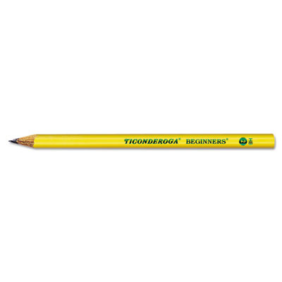 Ticonderoga Beginners Woodcase Pencil With Microban, Hb (#2), Black Lead, Yellow Barrel, Dozen