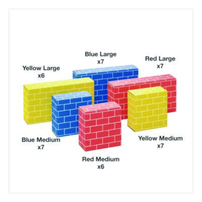 At Play Cardboard Building Block, 32-Ect Corrugated Board, Assorted Sizes And Colors, 40/Pack