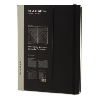 Professional Notebook, 1-Subject, Narrow Rule, Black Hardcover, (192) 9.75 x 7.5 Sheets