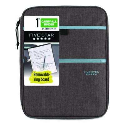 1" Carry All Zip Binder, 3 Rings, 1" Capacity, 11 x 8.5, Randomly Assorted Color