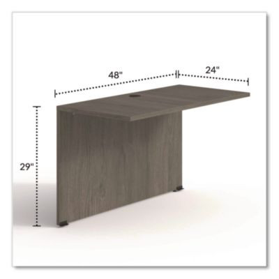 Alera Seville Series Bridge Return, 48w x 24d x 29h, Walnut