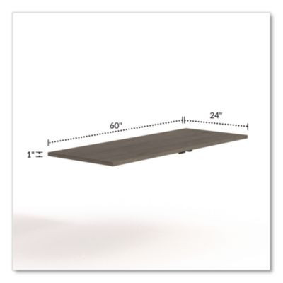 Alera Seville Training Table Top, Rectangular, 60w x 29d Walnut