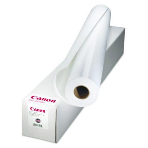 Matte Coated Paper Roll, 2" Core, 5 Mil, 24" x 100 Ft, Matte White