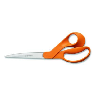Dressmaker Shears, 11.13 Long, 9" Cut Length, Orange Handle