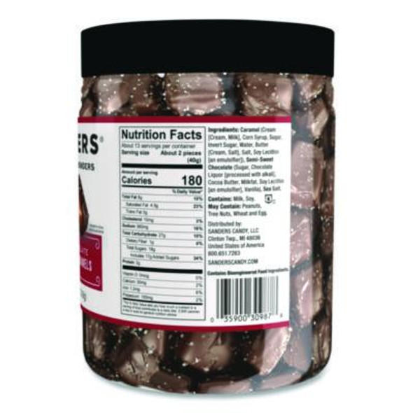 Small Batch Wonders Dark Chocolate Sea Salt Caramels, 18 Oz Tub