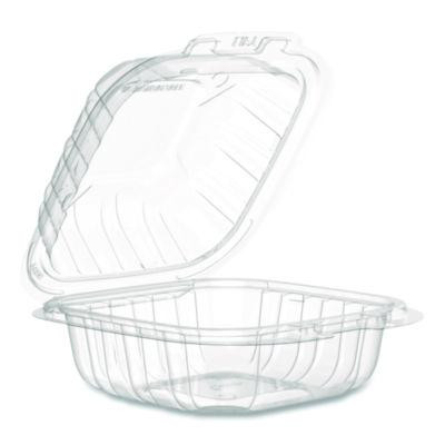 Microwaveable Hinged Containers, Proplanet, 6.31 x 6.31 x 3, Clear, Plastic, 300/Carton