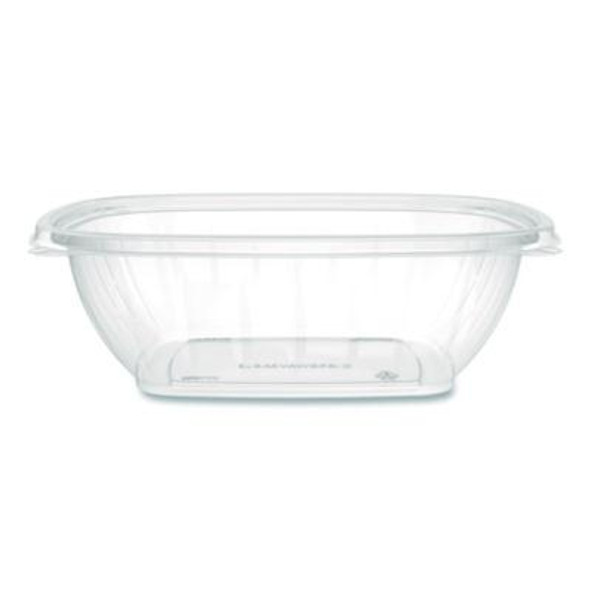 Square Plastic Bowls, 48 Oz, 5 x 5 x 2.55, Clear, Plastic, 63 Bowls/Sleeve, 4 Sleeves/Carton