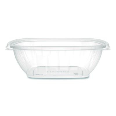 Square Plastic Bowls, 48 Oz, 5 x 5 x 2.55, Clear, Plastic, 63 Bowls/Sleeve, 4 Sleeves/Carton