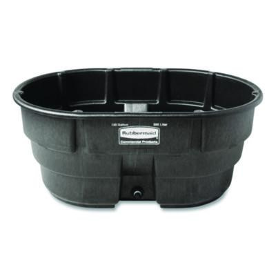 Stock Tank, 150 Gal, 39" x 58" x 25", Polyethylene, Black