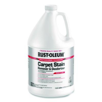 Professional Carpet Stain Remover Plus Deodorizer, Lemon Scent, 1 Gal Jug, 4/Carton