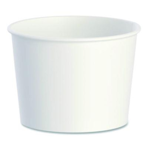Double Poly Paper Food Containers, 10 Oz, 3.8 Dia x 2.7" h, White, Paper,1,000/Carton