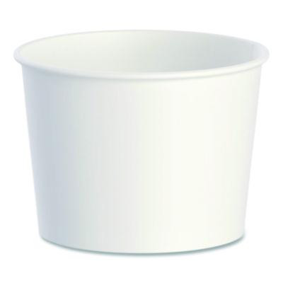 Double Poly Paper Food Containers, 10 Oz, 3.8 Dia x 2.7" h, White, Paper,1,000/Carton