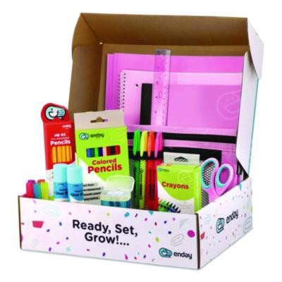 Back To School Supplies Kit For Grades K-5, Pink