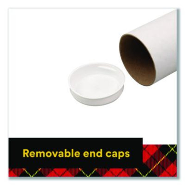 Mailing Tube, 24" Long, 2" Diameter, White, 12/Carton