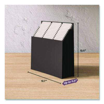 Stadium File, 10.5" Expansion, 12 Sections, 1/3-Cut Tabs, Letter Size, Charcoal