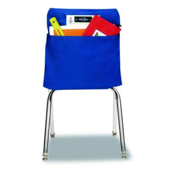 Elastic-Back Seat Sack For Chairs 12" To 17" Wide, 11 x 16 x 14, Fabric, Blue